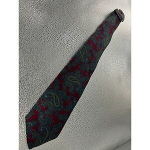 Principe Men Silk Tie Red Blue Gold Paisley Classic Formal Necktie Vintage Style